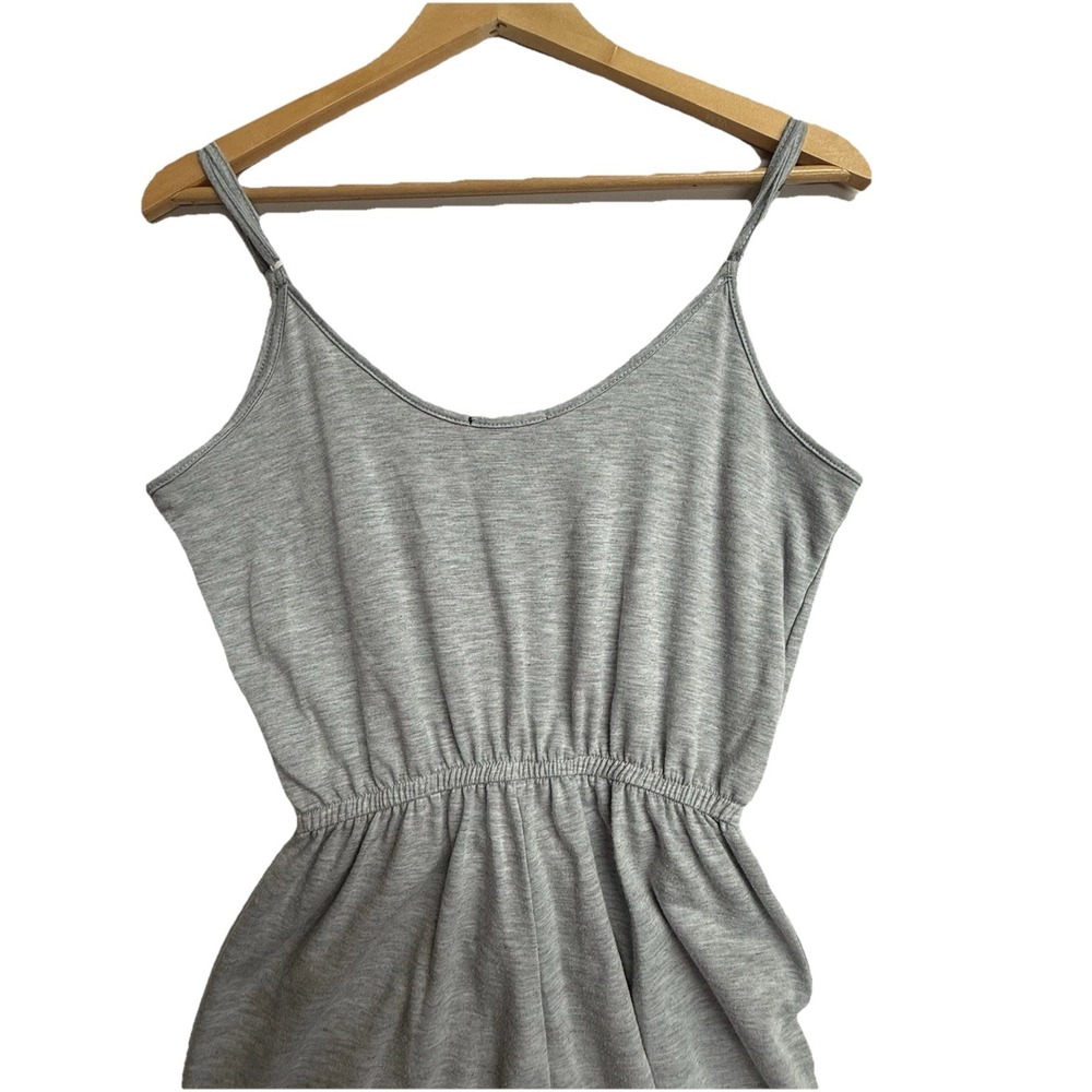 Ambiance Gray Jogger Jumpsuit Womens Small Cami Strap Lounge Romper Casual - Picture 3 of 6